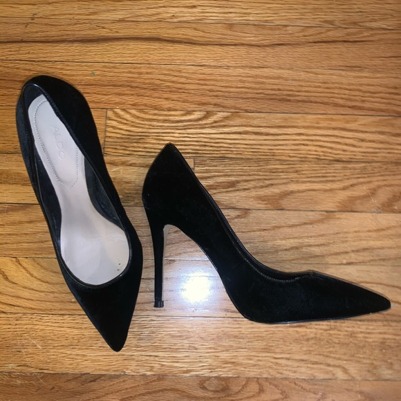 Aldo Shoes Black Velvet Pumps Size 8 Poshmark